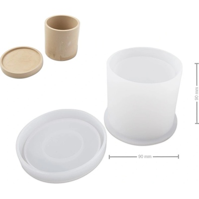 Manumi Silikonová forma na odlévání kreativní hmoty oválný květináč s podtáckem 1 ks