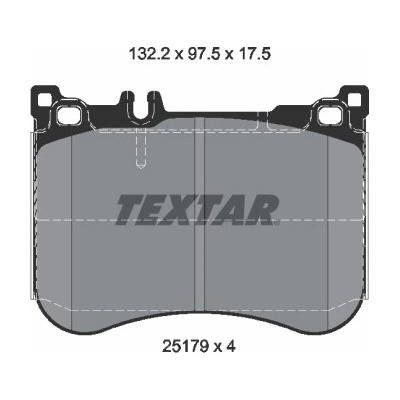 TEXTAR Sada brzdových platničiek kotúčovej brzdy 2517903