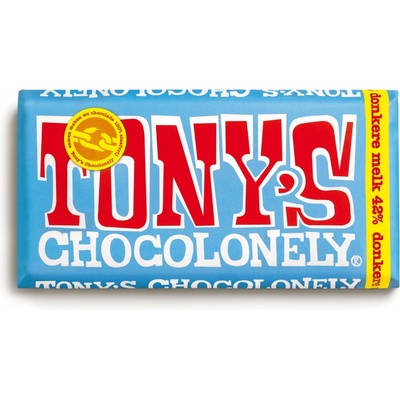 Tony’s Chocolonely mliečná horká čokoláda 180g