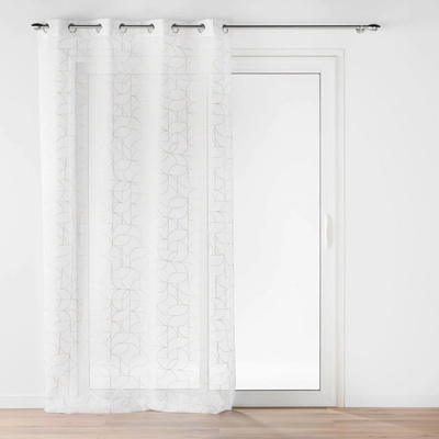 Douceur d'intérieur Záclona se zlatým potiskem, LOUXOR, 140 x 240 cm, bílá bílá