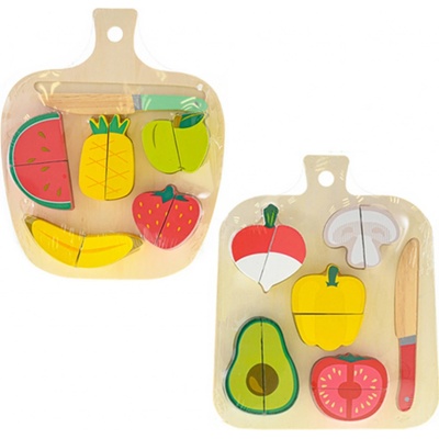 Big Tree deska 22 x 18 cm s krájecím ovocem a zeleninou 12 částí