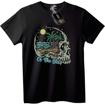 NOONEBRAND Тениска Черепна Плажна Душа - 2XL, Black