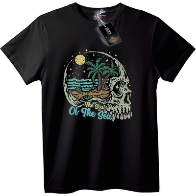 NOONEBRAND Тениска Черепна Плажна Душа - 2XL, Black