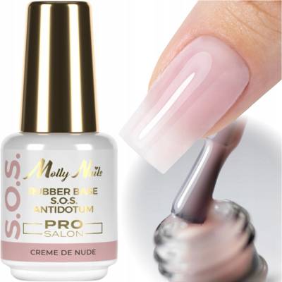 Kaučuková báze MOLLYNAILS 15g S.O.S. Antidotum Pro Salon Creme de Nude