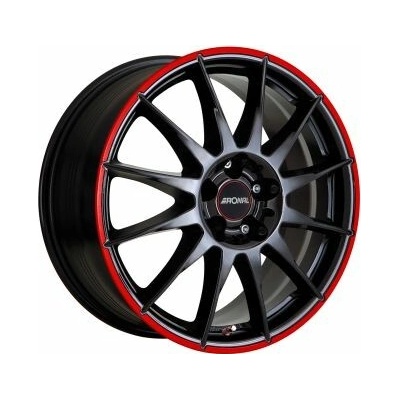 RONAL R54 7x16 4x108 ET25 black red rim