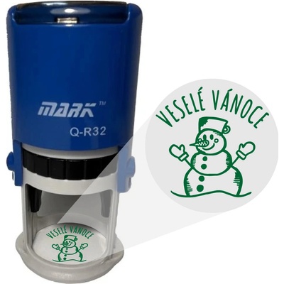 Mark Samonamáčecí razítko Veselé Vánoce 012 bordó 32mm