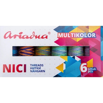 Sada nití Ariadna Multicolor Sky Viga, 150 m cívka, 6 ks cívek