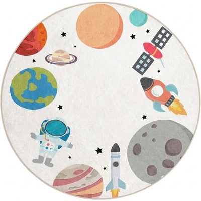 Mila Home Детско килимче за игра подходящо за пране ø120 cm Space Trip - Mila Home (HKC-YuvHali-339-120x120)