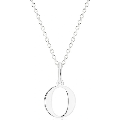 Gemmax Řetízek s písmenem „O“ bílé zlato GUSWN-43561-25841