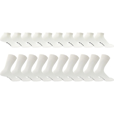 Lee Cooper Мъжки чорапи Lee Cooper 20 Pack Socks Mens - White