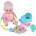 Moni Пишкаща кукла-бебе Moni Toys - С шарена шапка и аксесоари, 36 cm (108408)