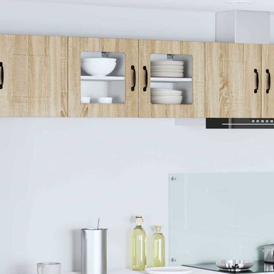 vidaXL Кухненски шкаф 2 pcs Сонома дъб 40 x 31 x 40 см Инженерно дърво (885190)