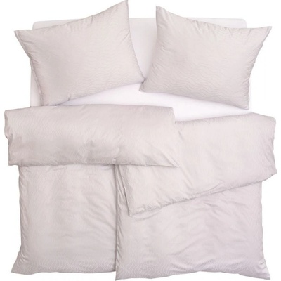 SCANquilt Obliečky Elegant Plus vlnky krémová 140x200 70x90