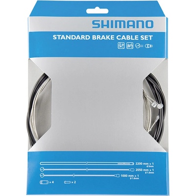 Shimano brzdový set pre ceste / MTB lanko + drobné diely + bowden