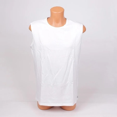 Мъжка тениска в бяло без ръкав