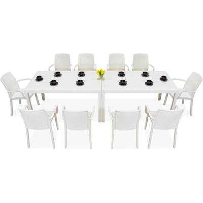 BICA Комплект за хранене за градина Houston/Indiana 10 бял Bica (BC9094BLx2-10x9093BL)