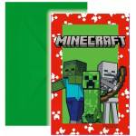 Procos Minecraft: Покана с плик - 6 бр (95658)