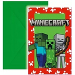 Procos Minecraft: Покана с плик - комплект 6 бр (95658)