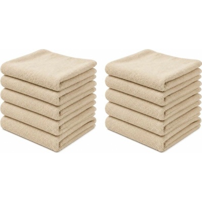 Top textil 10dílná sada školních ručníků Top 30 x 50 cm krémová