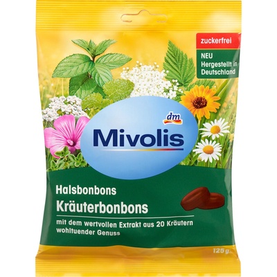 Mivolis bonbóny s příchutí bylin 125 g