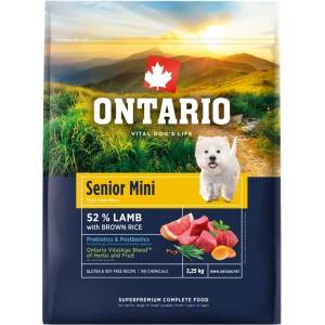 ONTARIO Senior Mini Lamb & Brown Rice 2, 25 кг