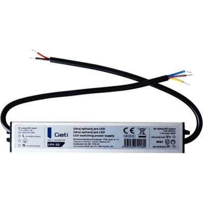 Geti LPV-20 napájecí zdroj 12V/1,7A IP67