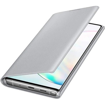 Samsung LED View Cover EF-NN970PSEGWW - оригинален калъф, през който виждате информация от дисплея за Samsung Note 10 (сребрист)