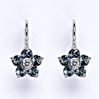 Čištín se Swarovski akvamarine krystaly NK 1444