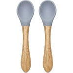 Lorelli Силиконови лъжички с бамбук Lorelli - Natural, 2 броя, Grey (10230680003) - baby