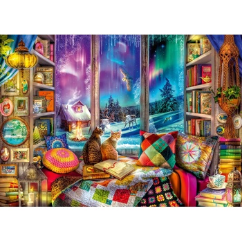 Ravensburger - Puzzle The Winter Reading Nook - 1 000 piese