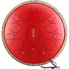 Hluru Tongue drum Round 13 tónov 14" Červená