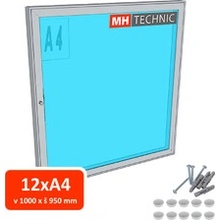 MH Technic venkovní informační vitrína MH60 1000 x 950 mm 12 x A4