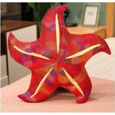 Leantoys Plyšová hviezdica maskot spoločnosti Leantoys červený vankúš 45cm