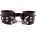 Rouge Leather Ankle Cuffs With Faux Fur Lining Black on Black