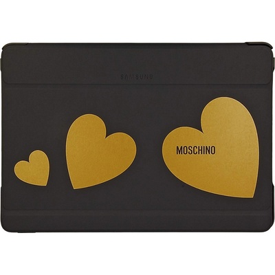 Samsung Book Cover by Moschino EF-EP900BGEGWW - дизайнерски хибриден кожен калъф и поставка за Samsung Galaxy Tab/Note Pro 12.2 инча (черен-златист)
