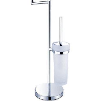 Nimco Stojan s držákem toaletního papíru a WC štětkou Unix sklo 13095W 26