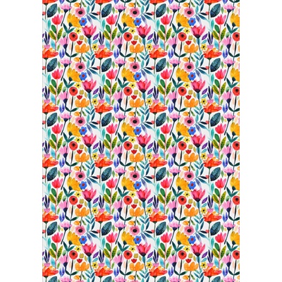 Takoy Panel na ušití deky Wellsoft fleece 140x200 pestré květiny Luana