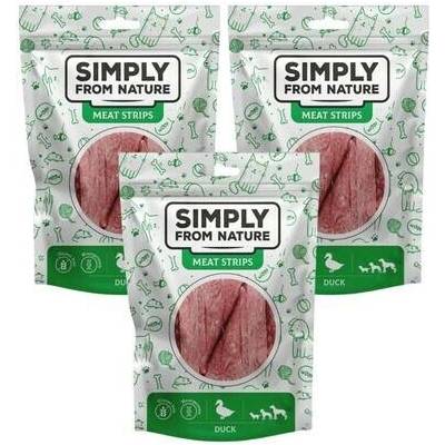 SIMPLY FROM NATURE Meat Strips Kachní stripsy pro psy 3 x 80 g