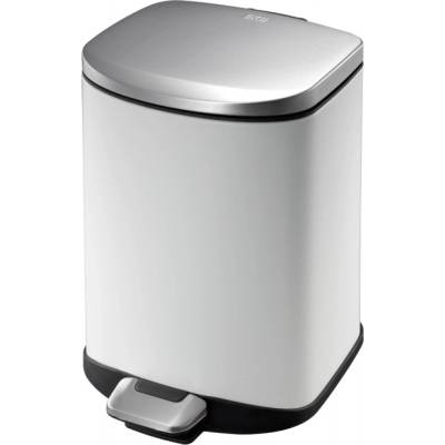 EKO-Europe EKO Кош за отпадъци с педал DELLA - 6 литра - бял (EKO 936606 - White)