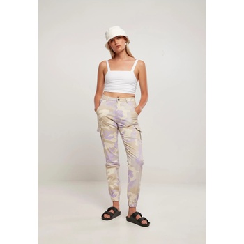 Image 1 of Urban Classics Дамски карго панталон в светъл камуфлаж Ladies High Waist lilaccamoUB-TB3047-03676 - Цветен принт, размер 27