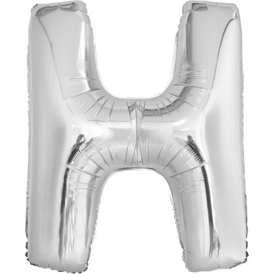 Amscan Písmeno H stříbrný foliový balónek 86 cm