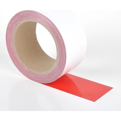 Extra tenká podlahová páska odolná proti znečištění WT-5229, odnímatelná – polyester, červená, 75 mm × 15 m