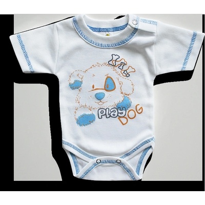 BABY´S WEAR Kojenecké body krátky rukáv PLAY DOG