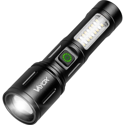 Vayox LED презареждаема фенерче 5W, 260 лм, IPX4, 2000 mAh, димер (BX0046)