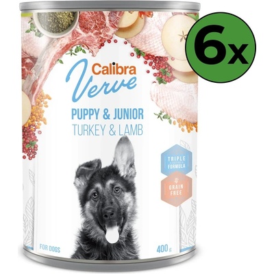 Calibra Dog Verve GF Junior Turkey & Lamb 400 g