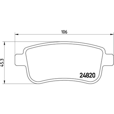 BREMBO Sada brzdových platničiek kotúčovej brzdy P68041
