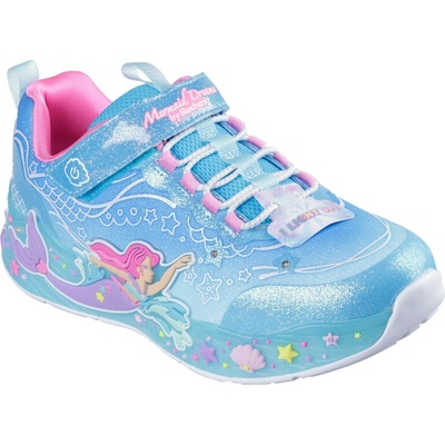 Skechers dievčenská rekreačná obuv Lights Mermaid Dreams K 2025 modrá