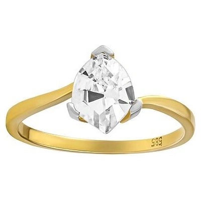 SILVEGO Zlatý prsten Kelsie s Brilliance Zirconia ze žlutého a bílého zlata FNNNF24RGYW