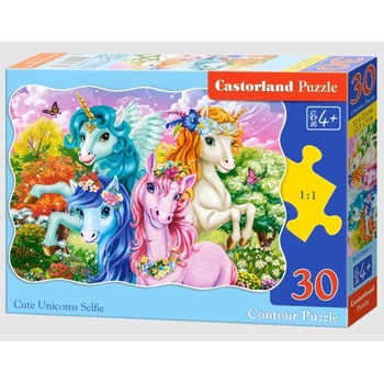 Castorland Пъзел Castorland от 30 части - Сладко селфи на еднорози (3822)