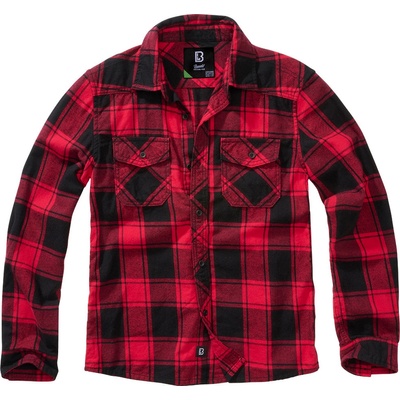 Brandit Checkshirt Kids detská košeľa red/black